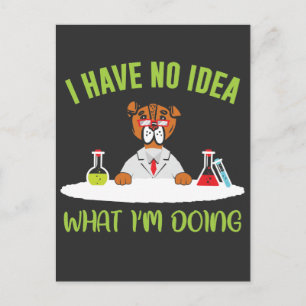 Dog Scientist Funny Animal Pun Chemist Postcard