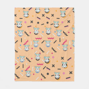 Dog Seamless Pattern Vector Fleece Blanket