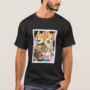 Dog Selfie Animals Selfie Pose Dog Owner Dog Colla T-Shirt