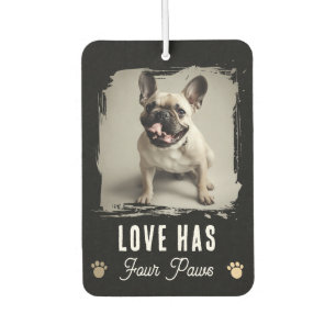 Dog Selfie Photo Love Four Paws Car Air Freshener
