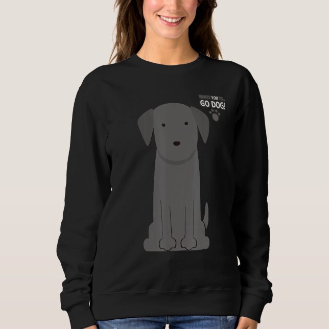 Dog Series Black Labrador Retriever Sweatshirt (Front)
