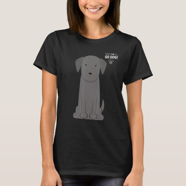 Dog Series Black Labrador Retriever T-Shirt (Front)