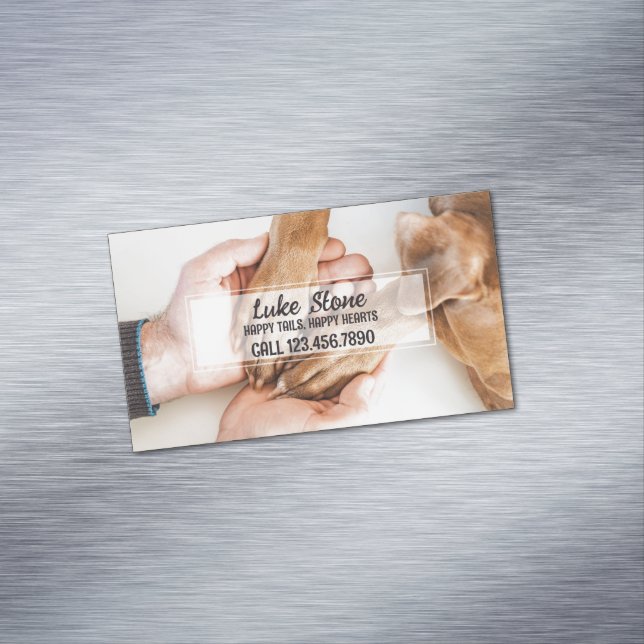 Dog Services Magnetic Business Card (In Situ)