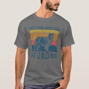 Dog Shetland Sheepdog Dad - Vintage Shetland Sheep T-Shirt