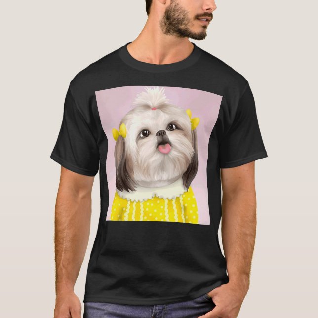 Dog Shih Tzu  Digital  D9 T-Shirt (Front)