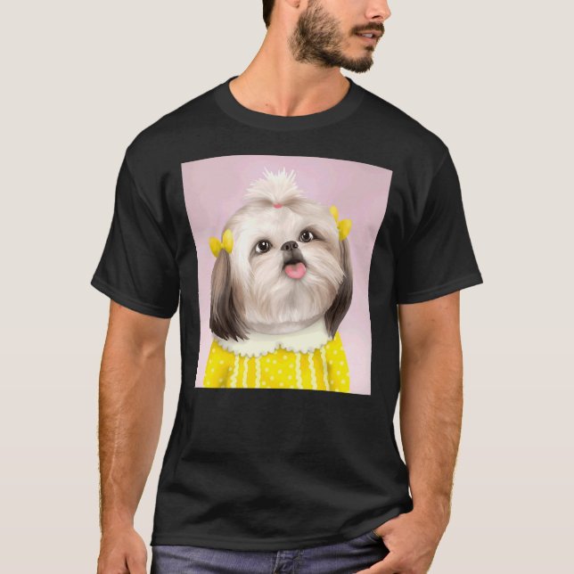 Dog Shih Tzu  Digital  D9 T-Shirt (Front)