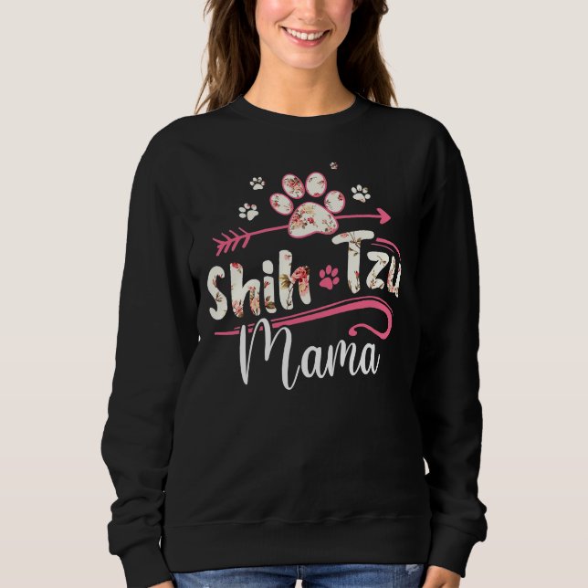 Dog  Shih Tzu Mama Sweatshirt (Front)