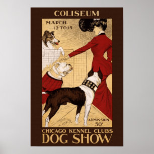 Dog Show, 1902. Vintage Advertising Poster