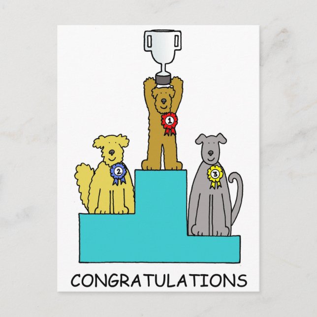 Dog Show Success Congratulations. Postcard (Front)
