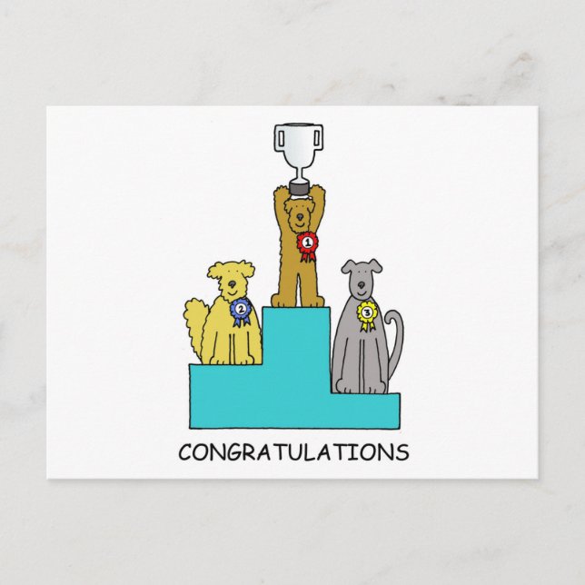 Dog Show Success Congratulations. Postcard (Front)