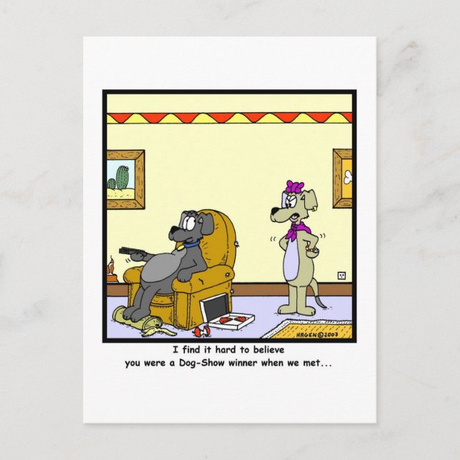 Dog-Show Winner: Dog cartoon Postcard (Front)