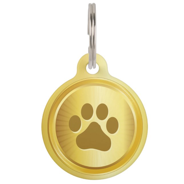 Dog show winner gold medal pet tag (Front)