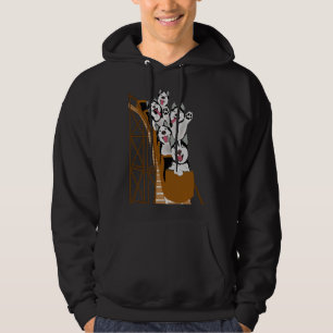 Dog  Siberian Husky Dogs Riding A Roller Coaster Hoodie