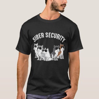 Dog Siberian Husky Siber Security T-Shirt