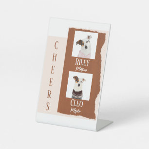 Dog Signature Cocktail Drink Wedding  Pedestal Sign
