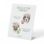 Dog signature drink Pet menu wedding Sign