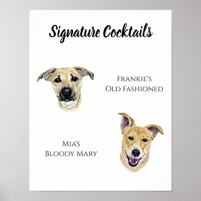 Dog Signature Drink Sign (Front)