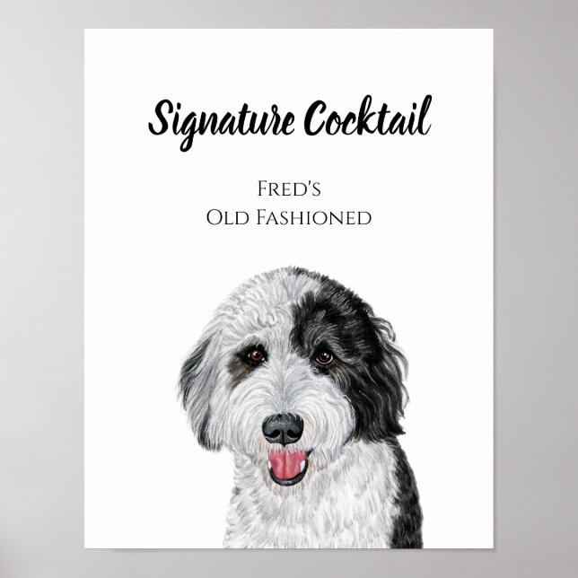 Dog Signature Drink Sign (Front)
