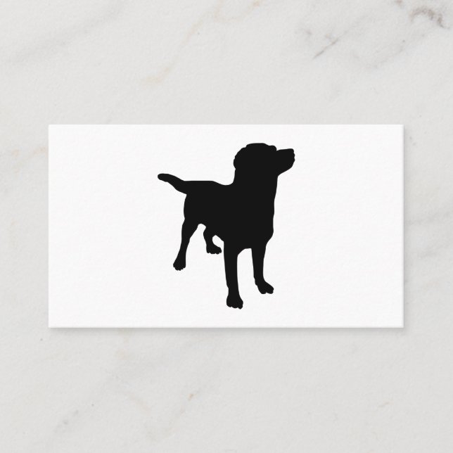 Dog Silhouette Business Card (Front)