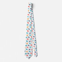 Dog Silhouette Men's Tie