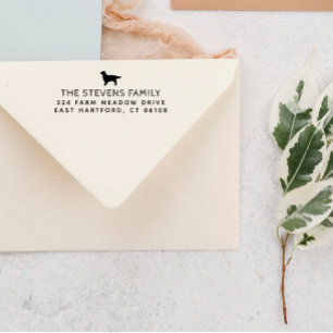 Dog Silhouette Name & Address Self-inking Stamp