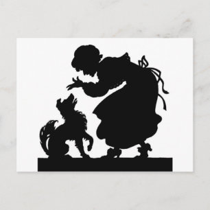 Dog Silhouette Postcard