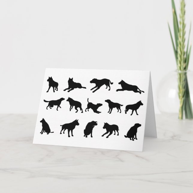Dog Silhouettes Card (Front)