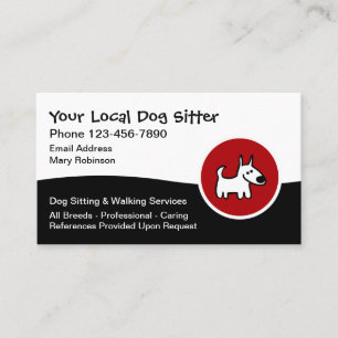 Dog Sitter Dog Walking Service Business Card