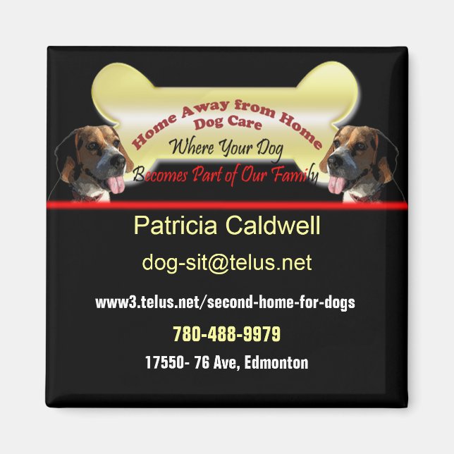 Dog Sitting Business Magnet (Front)