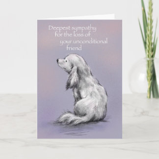 Dog Sitting on His Back, Sorry for Your Loss Card