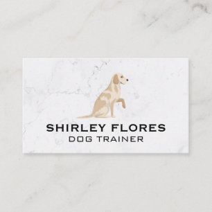 Dog Sitting Shaking Paw Business Card