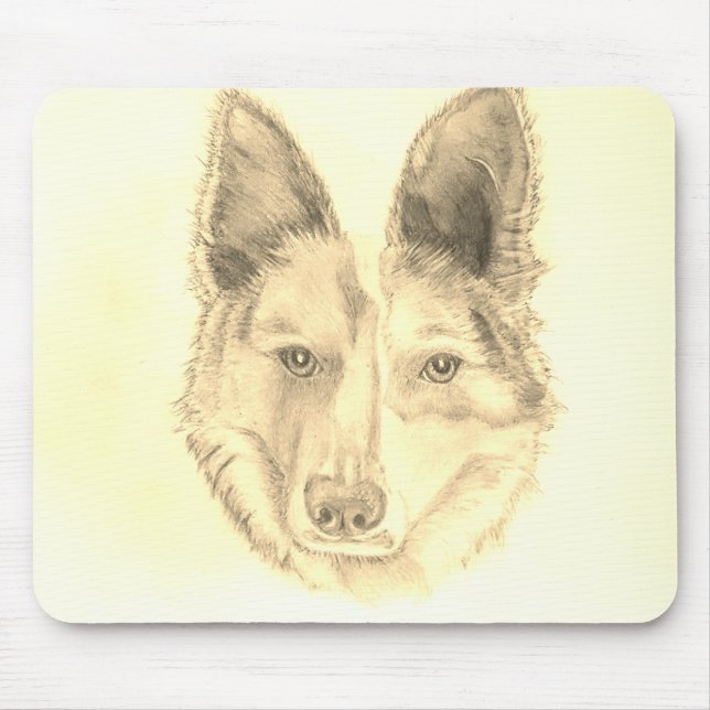Dog sketch mouse pad (Front)