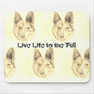 Dog sketch mouse pad