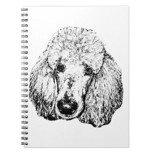 Dog Sketch Notebook – Black & White Line Art Cover