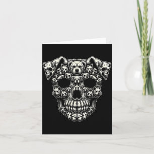 Dog Skull X-Ray Halloween Skeleton Black Men Women Card