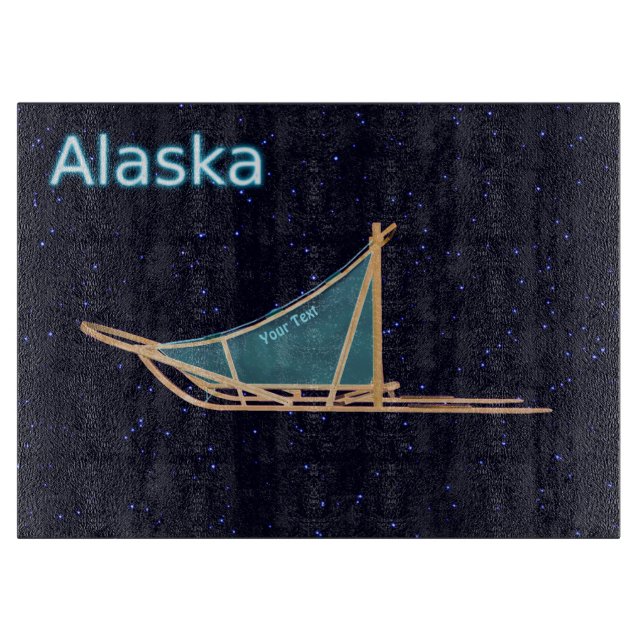 Dog Sled - Alaska Cutting Board (Front)