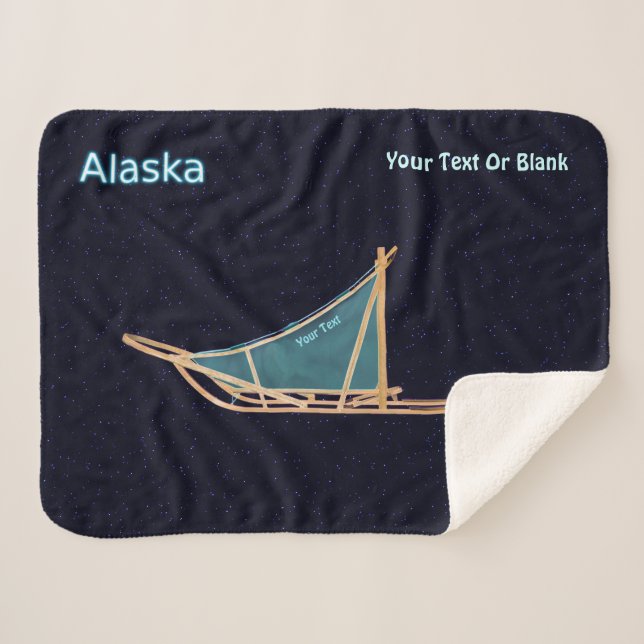 Dog Sled - Alaska Sherpa Blanket (Front (Horizontal))