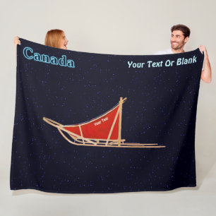 Dog Sled - Canada Fleece Blanket