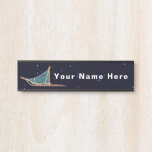 Dog Sled Door Sign