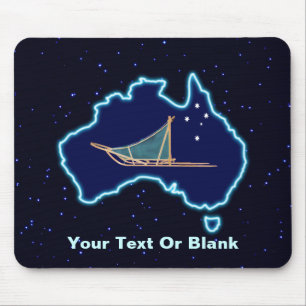 Dog Sled Down Under Mouse Pad