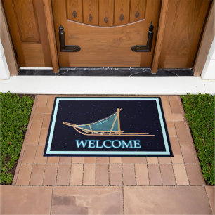 Dog Sled On Stars - Welcome Doormat