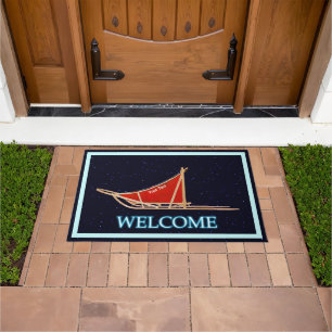 Dog Sled On Stars - Welcome Doormat