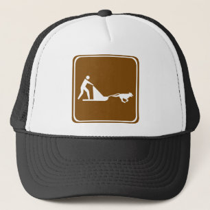 Dog sledding Highway Sign Trucker Hat