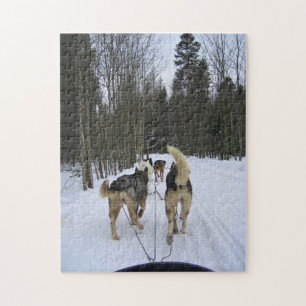 Dog Sledding in Quebec, Canada Jigsaw Puzzle