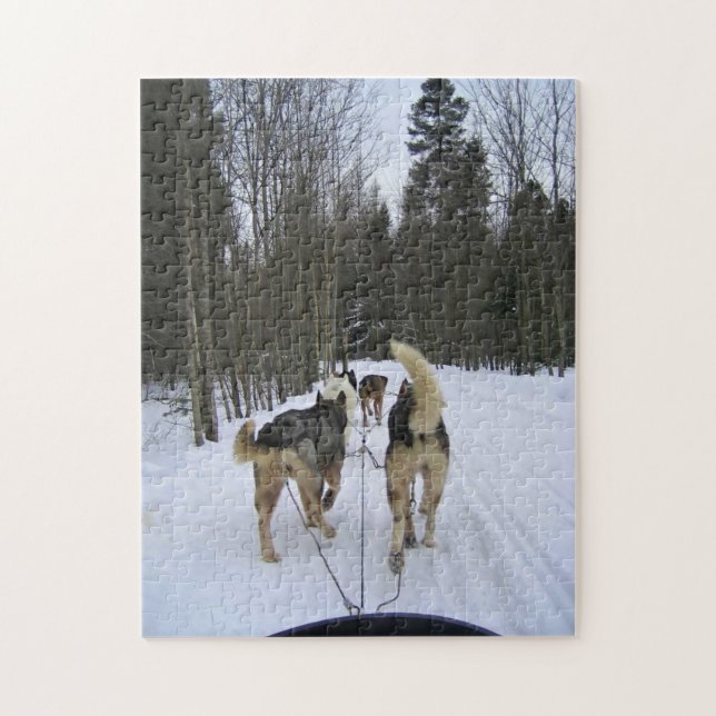 Dog Sledding in Quebec, Canada Jigsaw Puzzle (Vertical)