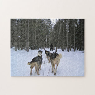 Dog Sledding in Quebec, Canada Jigsaw Puzzle