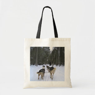 Dog Sledding in Quebec, Canada Tote Bag