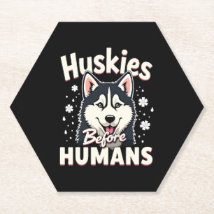 Dog Sledding Mushing Adventure Husky Team Winter   Paper Coaster