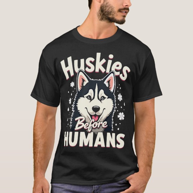 Dog Sledding Mushing Adventure Husky Team Winter   T-Shirt (Front)
