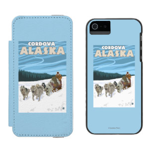 Dog Sledding Scene - Cordova, Alaska Incipio Watson™ iPhone 5 Wallet Case